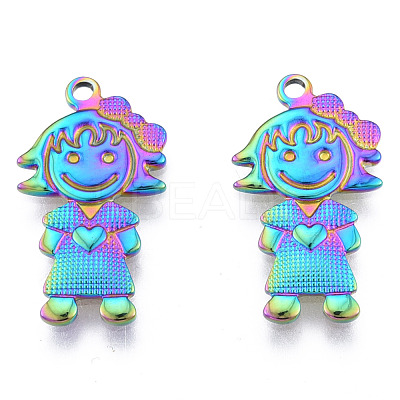 Ion Plating(IP) 304 Stainless Steel Pendants STAS-N098-183M-1