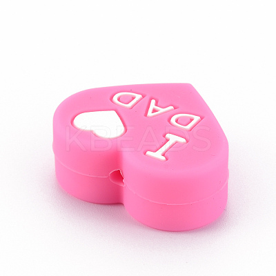Mother's Day Father's Day Food Grade Eco-Friendly Silicone Focal Beads SIL-N002-10A-1