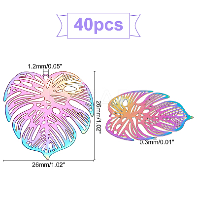 201 Stainless Steel Filigree Pendants STAS-UN0020-63MC-1