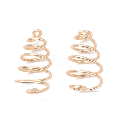 Christmas Tree Brass Wire Pendants KK-JF00002-01-1