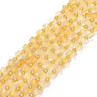 Heated Natural Citrine Beads Strands G-P463-11-1