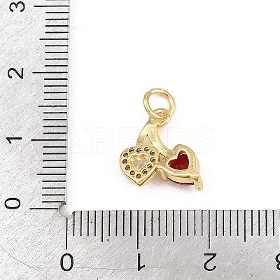 Brass Micro Pave Colorful Cubic Zirconia Pendants KK-E798-06A-G-1