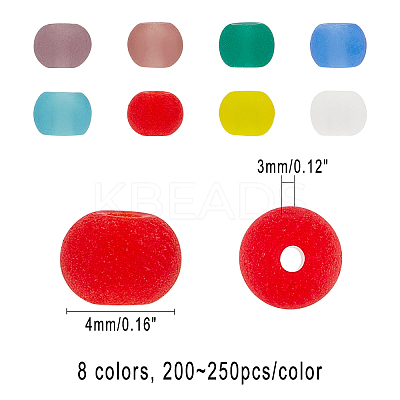 6/0 Transparent Colours Rainbow & Opaque Colours Rainbow & Frosted Colours Glass Seed Beads SEED-FH0001-02A-1