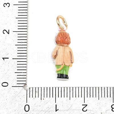 304 Stainless Steel Enamel Pendants STAS-F358-01G-01-1