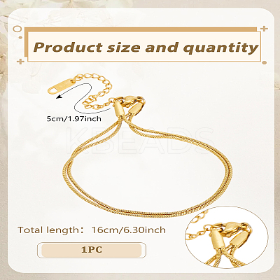 1Pc Stainless Steel Snake Chain Multi-layer Bracelets for Women BJEW-LP0015-15-1