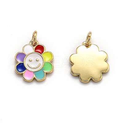Brass Enamel Charms X-KK-O135-01B-1