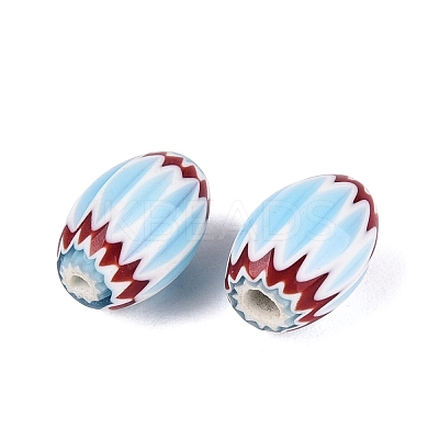 Handmade Millefiori Glass Barrel Beads LS-LA-N002-02D-1