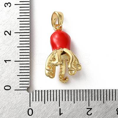 Brass Enamel Pendants KK-P320-01D-G-1