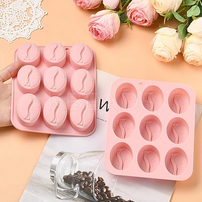 2Pcs Coffee Bean Silicone Molds ST-CJ0043-017-1