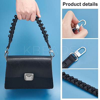 Imitation Leather Braided Bag Handles DIY-WH0374-30-1