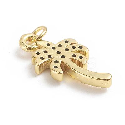 Brass Micro Pave Cubic Zirconia Pendants ZIRC-G165-01G-1
