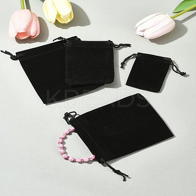 18Pcs 3 Styles Rectangle Velvet Drawstring Pouches TP-FS0001-04A-1