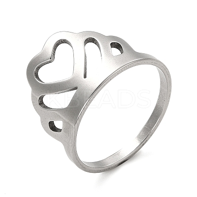 Non-Tarnish 201 Stainless Steel Finger Rings RJEW-G278-24P-1