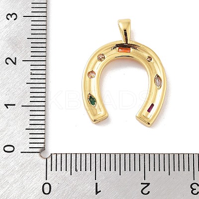 Brass Glass Pendants KK-F877-15G-1