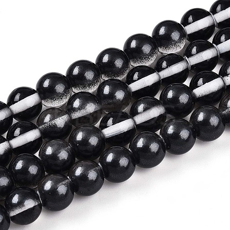 Baking Paint Transparent Glass Beads X1-DGLA-N011-8mm-10-1