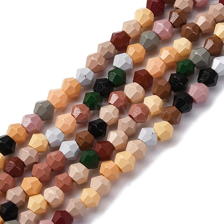 Baking Paint Glass Beads Strands LAMP-R020-02D-1