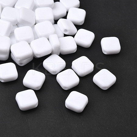 Opaque Acrylic Beads OACR-WH0055-02A-1