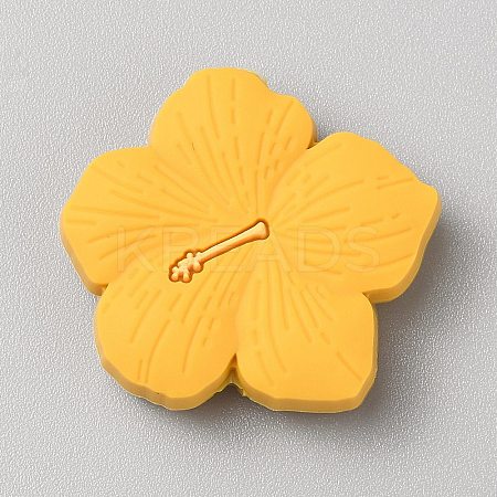 Flower Food Grade Eco-Friendly Silicone Focal Beads SIL-CJC0012-05A-1