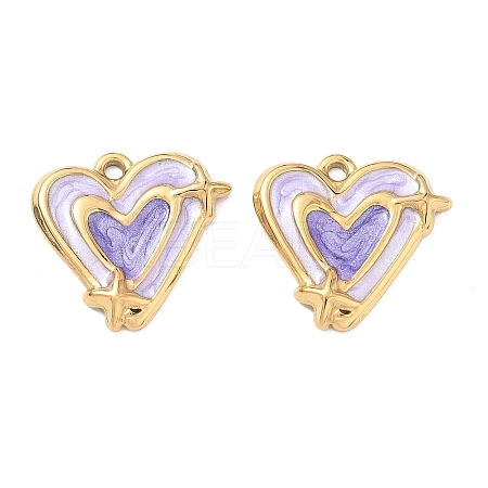 304 Stainless Steel Enamel Pendants STAS-Q119-26G-02-1