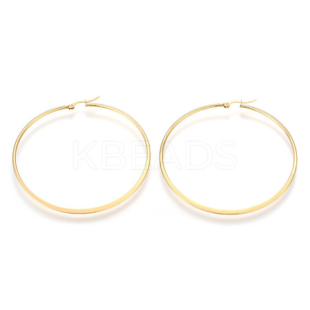 304 Stainless Steel Big Hoop Earrings EJEW-J226-001G-1