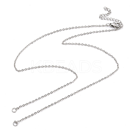 Tarnish Resistant 304 Stainless Steel Cable Chains Necklace Makings LS-AJEW-P119-04A-P-1
