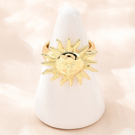 Brass Adjustable Cuff Open Rings LS-RJEW-C145-03G-1