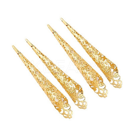 Hollow out Iron Finger Nail Tip Claw Rings MRMJ-WH0077-088-1
