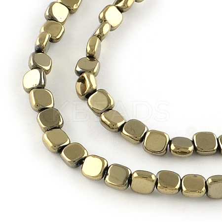 Electroplated Non-magnetic Synthetic Hematite Beads Strands G-R259-51F-1
