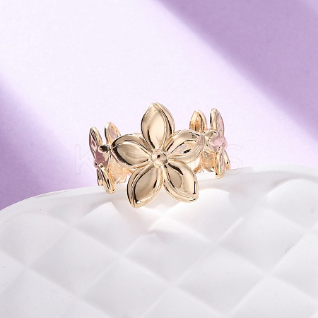 Brass Adjustable Open Cuff Rings for Women RJEW-R021-01G-1