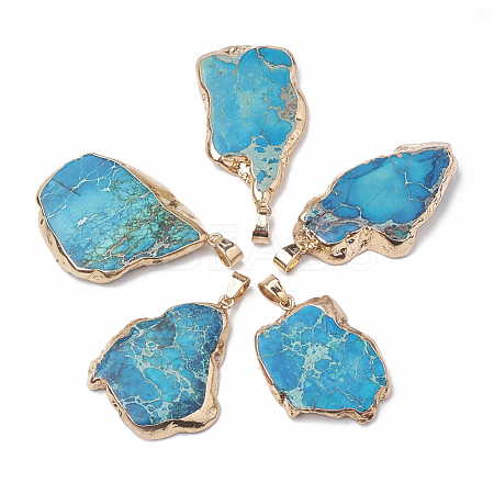 Natural Regalite/Imperial Jasper/Sea Sediment Jasper Pendants X-G-T104-04E-1
