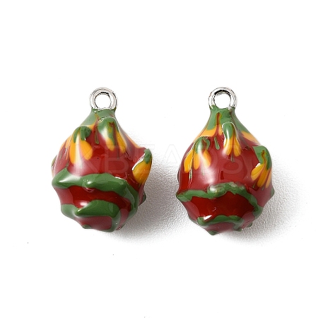 Brass Enamel Charms KK-K351-60B-P-1
