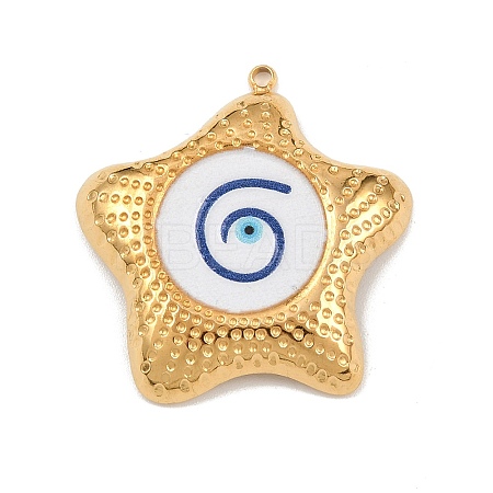 Printed 304 Stainless Steel Pendants STAS-C146-09G-04-1