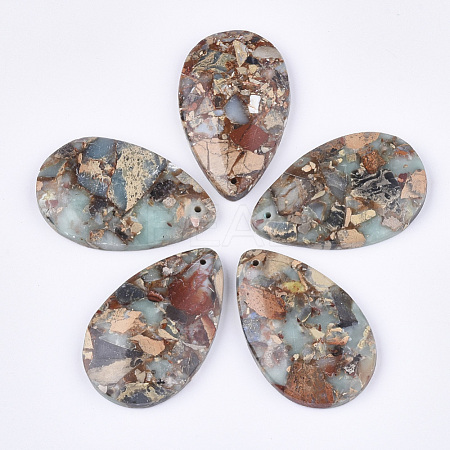 Synthetic Aqua Terra Jasper Pendants G-S329-078-1