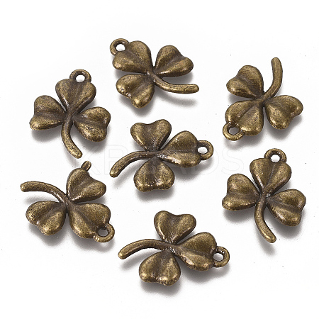 Ireland Tibetan Style Alloy Shamrock Pendants LS-TIBEP-EA11722YKG-AB-LF-1