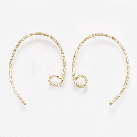 Brass Earring Hooks X-KK-S348-032-1