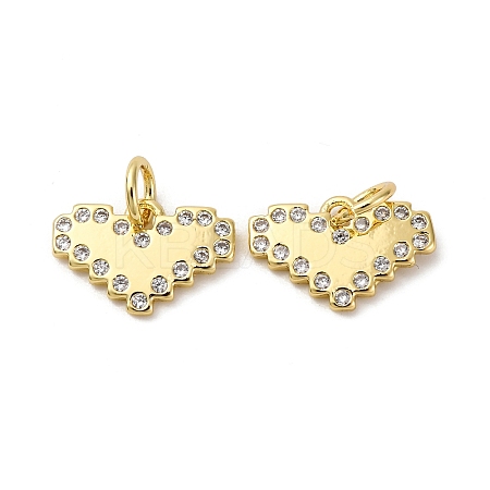 Brass Micro Pave Cubic Zirconia Pendants KK-P308-12G-1