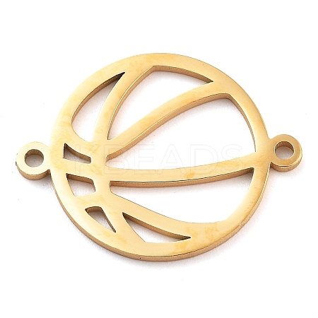 304 Stainless Steel Hollow Sport Ball Connector Charms LS-STAS-M076-11G-1