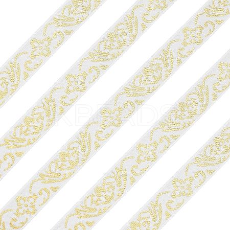 Ethnic Style Embroidery Polycotton Ribbons OCOR-WH0066-22B-1