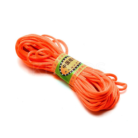 Polyester Satin Rattail Cord OCOR-WH0066-43I-1