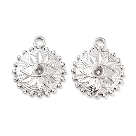 Non-Tarnish 304 Stainless Steel Pendant Rhinestone Settings LS-STAS-P364-02P-1