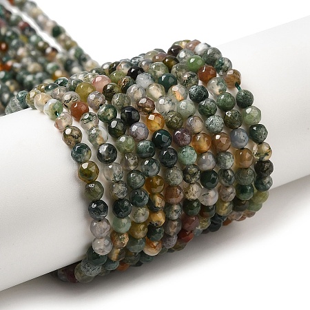 Natural Moss Agate Beads Strands G-H302-A03-01-1