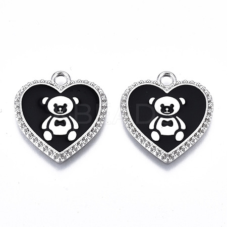 Eco-Friendly Alloy Enamel Pendants X-ENAM-Q437-042P-01-NR-1