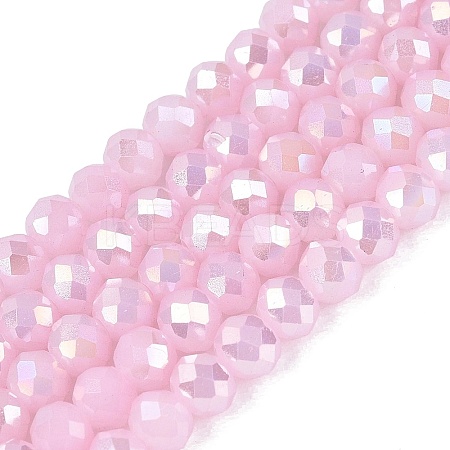 Baking Electroplate Glass Beads Strands DGLA-A039-J4mm-B26-1