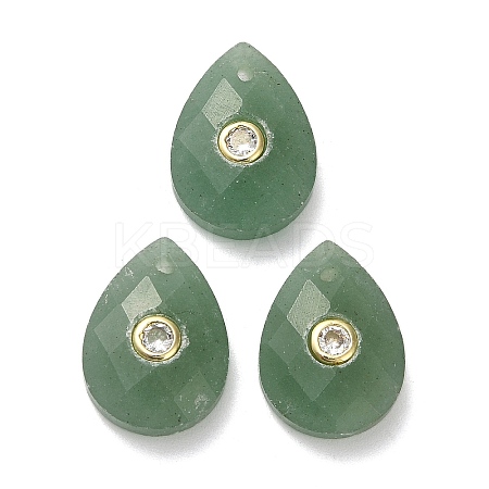 Natural Green Aventurine Pendants G-K371-03I-1