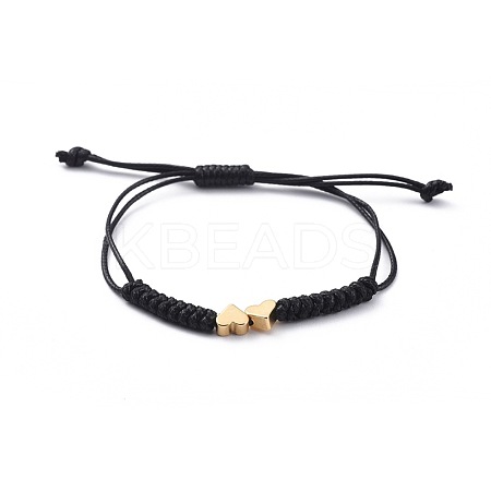 Unisex Adjustable Korean Waxed Polyester Cord Braided Bead Bracelets BJEW-JB04671-01-1