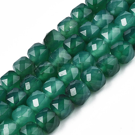 Natural Green Onyx Agate Beads Strands G-S359-375B-1