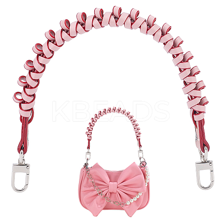 PU Leather Woven Bag Handles AJEW-WH0367-59A-1