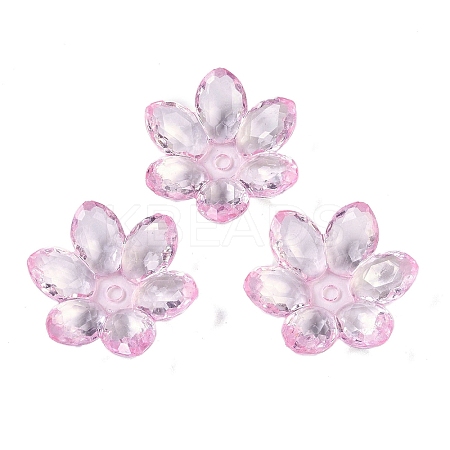 Transparent Acrylic Bead Caps OACR-H118-03I-1