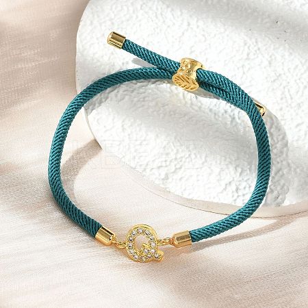 Adjustable Nylon Cord Bracelets LS-BJEW-C096-01G-17-1
