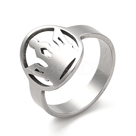 Non-Tarnish 201 Stainless Steel Finger Rings RJEW-G278-11P-1